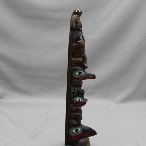 Vintage Resin Totem Pole - 4 totems by Boma - Cast Piece - Picture 9 of 10